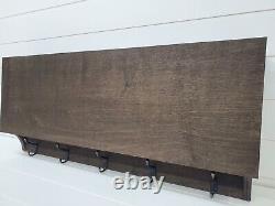 Entryway gun concealment storage safe coat rack farmhouse rustic jacobean