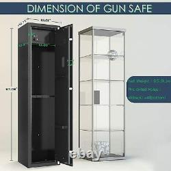 Fingerprint 5 Gun Rifle Storage Quick Access Shotgun Pistol Cabinet Safe