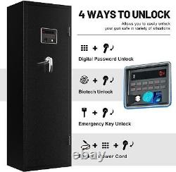 Fingerprint 6-8 Biometric Gun Safe Rifle, Large Gun Safes for Home Rifle & pistol