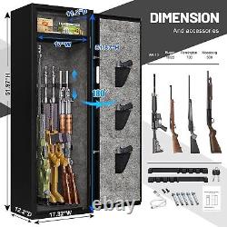 Fingerprint 6-8 Biometric Gun Safe Rifle, Large Gun Safes for Home Rifle & pistol