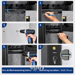 Fingerprint 6 Gun Rifle Safe Secure Digital Keypad Quick Access Lock Pistol Rack