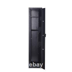 Fingerprint+Keypad 5 Gun Rifle Storage Safe Box Cabinet Double Lock Quick Access