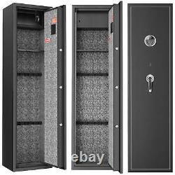 Fingerprint Large 5-6 Rifle Storage Gun Safe Box Cabinet Quick Access Keypad NEW