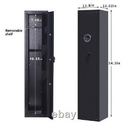 Fingerprint Large 5 Gun Rifle Storage Safe Box Cabinet Pistol Lock Quick Access