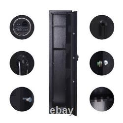 Fingerprint Large 5 Gun Rifle Storage Safe Box Cabinet Pistol Lock Quick Access