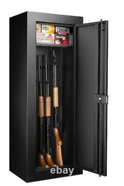 Firearm Safe 20-Gun Steel Cabinet Shotgun Rifle Modular Storage Key Lock Secure