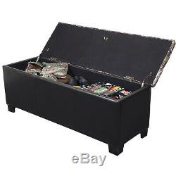 Firearm Storage Bench Cabinet Rifle Gun Safe Key Lock Rack Seat Hidden Concealed