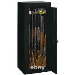 Firearm Storage Cabinet 18 Gun Security Rifle Shotgun Rack Steel Black Safe