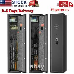 Firearm Storage Cabinet 6 Gun Security Rifle Shotgun Rack Steel Black Safe NEW