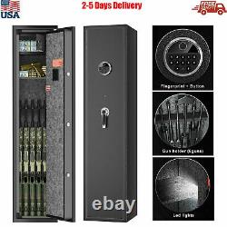 Firearm Storage Cabinet 6 Gun Security Rifle Shotgun Rack Steel Black Safe NEW