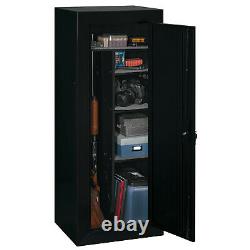 Firearm Storage Cabinet Safe Locker 18 Gun Security Rifle Shotgun Rack Steel Key