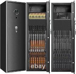 Fireproof Biometric Gun Safe for Home Rifle & Pistols, Heavy Anti Theft Storage