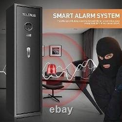 Fireproof Biometric Gun Safe for Home Rifle & Pistols, Heavy Anti Theft Storage