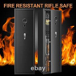 Fireproof Biometric Gun Safe for Home Rifle & Pistols, Heavy Anti Theft Storage