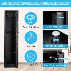 Fireproof Large 5 Rifle+2 Pistol Storage Gun Safe Cabinet Security Quick Access