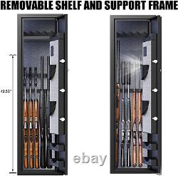 Fireproof Rifle Gun Safe, 5-7 Gun Biometric Gun Safes for Home Rifles and Shotgu