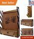 Four-gun Fully Assembled Wall Mount Wooden Gun Display Rack With Cabinet Stor