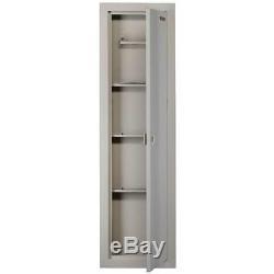 Full length in-wall cabinet, beige gun storage safe key rifle vault security