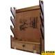 Fully Assembled Wooden Gun Rack 4 Long Guns With Cabinet Storage Compartment New