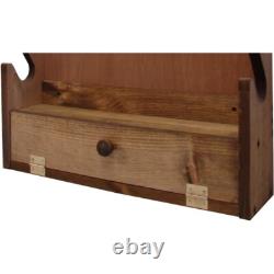 Fully Assembled Wooden Gun Rack 4 Long Guns With Cabinet Storage Compartment New