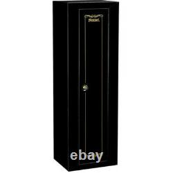 GUN SAFE 10-Firearm Security Cabinet Storage with Lock Black Steel