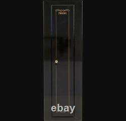 GUN SAFE 10-Firearm Security Cabinet Storage with Lock Black Steel