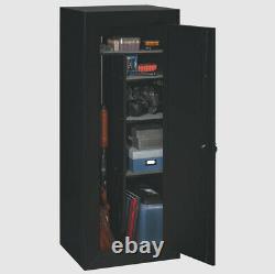 GUN SAFE 18-Gun Security Storage Cabinet Convertible Adjustable Shelving Black