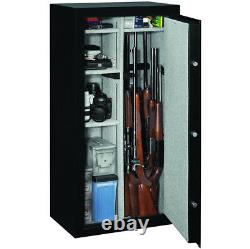 GUN SAFE 22-Gun Security Storage Cabinet Electronic Lock Matte Black