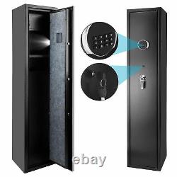 GUN SAFE CABINET Firearm 5 Rifles Security Storage Locker Shelf Shotgun Pistol