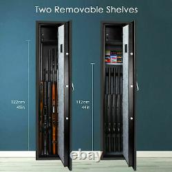 GUN SAFE CABINET Firearm 5 Rifles Security Storage Locker Shelf Shotgun Pistol