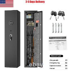 GUN SAFE CABINET Firearm 6 Rifles Security Storage Locker Shelf Shotgun Pistol