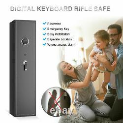 GUN SAFE CABINET Firearm 6 Rifles Security Storage Locker Shelf Shotgun Pistol