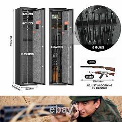 GUN SAFE CABINET Firearm 6 Rifles Security Storage Locker Shelf Shotgun Pistol