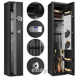 GUN SAFE SECURITY CABINET Firearm Shotgun 5-6 Rifles Safe Steel Storage Locker