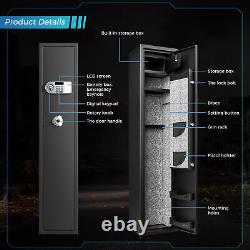 GUN SAFE SECURITY CABINET Firearm Shotgun 5-6 Rifles Safe Steel Storage Locker