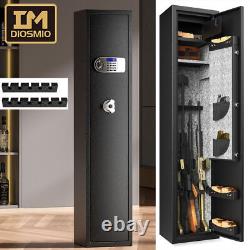 GUN SAFE SECURITY CABINET Firearm Shotgun 5-6 Rifles Steel Storage Locker Shelf