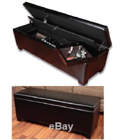GUN Safe Storage CONCEALMENT BENCH Cabinet Hidden Furniture Shotgun Rifle w KEYS