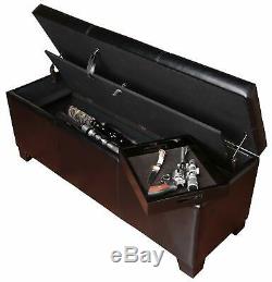 GUN Safe Storage Concealment Bench Cabinet Hidden Furniture Shotgun Rifle With Key