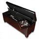 Gun Safe Storage Concealment Bench Cabinet Hidden Furniture Shotgun Rifle With Key