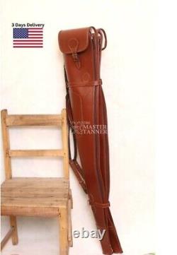 Genuine Leather Gun Case Shotgun Case Gun Storage Hunting Rifle Case Scope Carry