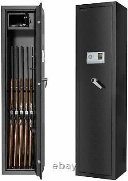 Gun Cabinet 5 Rifle Quick Access Ammo Firearms Stack On Storage Security Locker