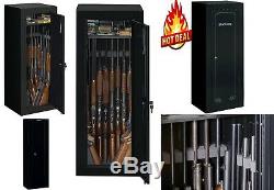 Gun Cabinet Safe Shotgun Storage Locker Rifle Firearm Choose 8-22 Guns Security