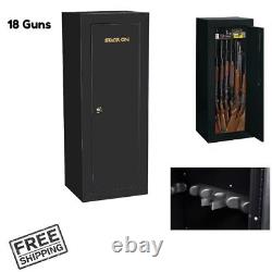 Gun Cabinet Safe Storage Security Vault Steel Firearms-Rifles Lock Security 18-G