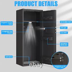 Gun Cabinet Safe Storage Security Vault Steel Firearms-Rifles Proof 10-12 Weapon