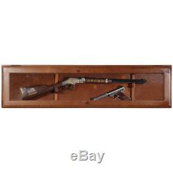 Gun Cabinet Storage Case Wood Wall Mount Rifle Display Vintage Antique Collector