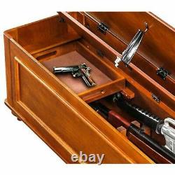 Gun Concealment Bench Cabinet 5 Rifles Storage Shotgun Firearm Foot Chest Rack
