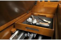 Gun Concealment Bench Cabinet 5 Rifles Storage Shotgun Firearm Safe Chest Rack