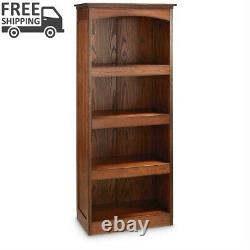 Gun Concealment Bookcase Brown Wood Storage Organizer Home Furniture Security