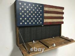 Gun Concealment Cabinet- Hidden Storage Compartment American Flag