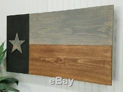Gun Concealment Cabinet, Secret Hidden Storage Furniture Dark Rustic Texas Flag